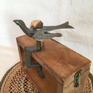 Victorian Sewing Bird Clamp with Original Pin Cushion