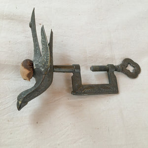 Victorian Sewing Bird Clamp with Original Pin Cushion