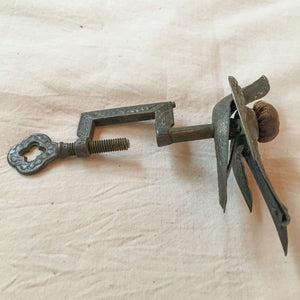Victorian Sewing Bird Clamp with Original Pin Cushion