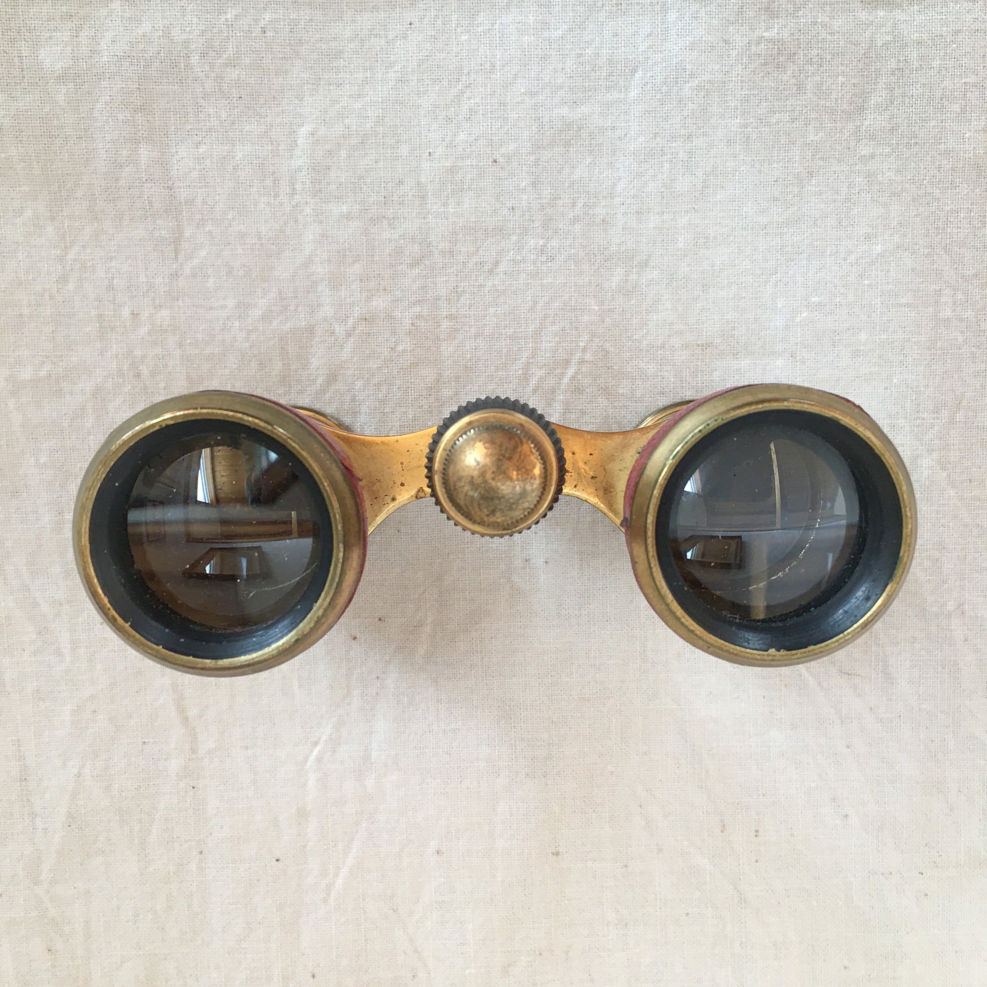 Early 20th Century Birks French Opera Glasses with Leather Case