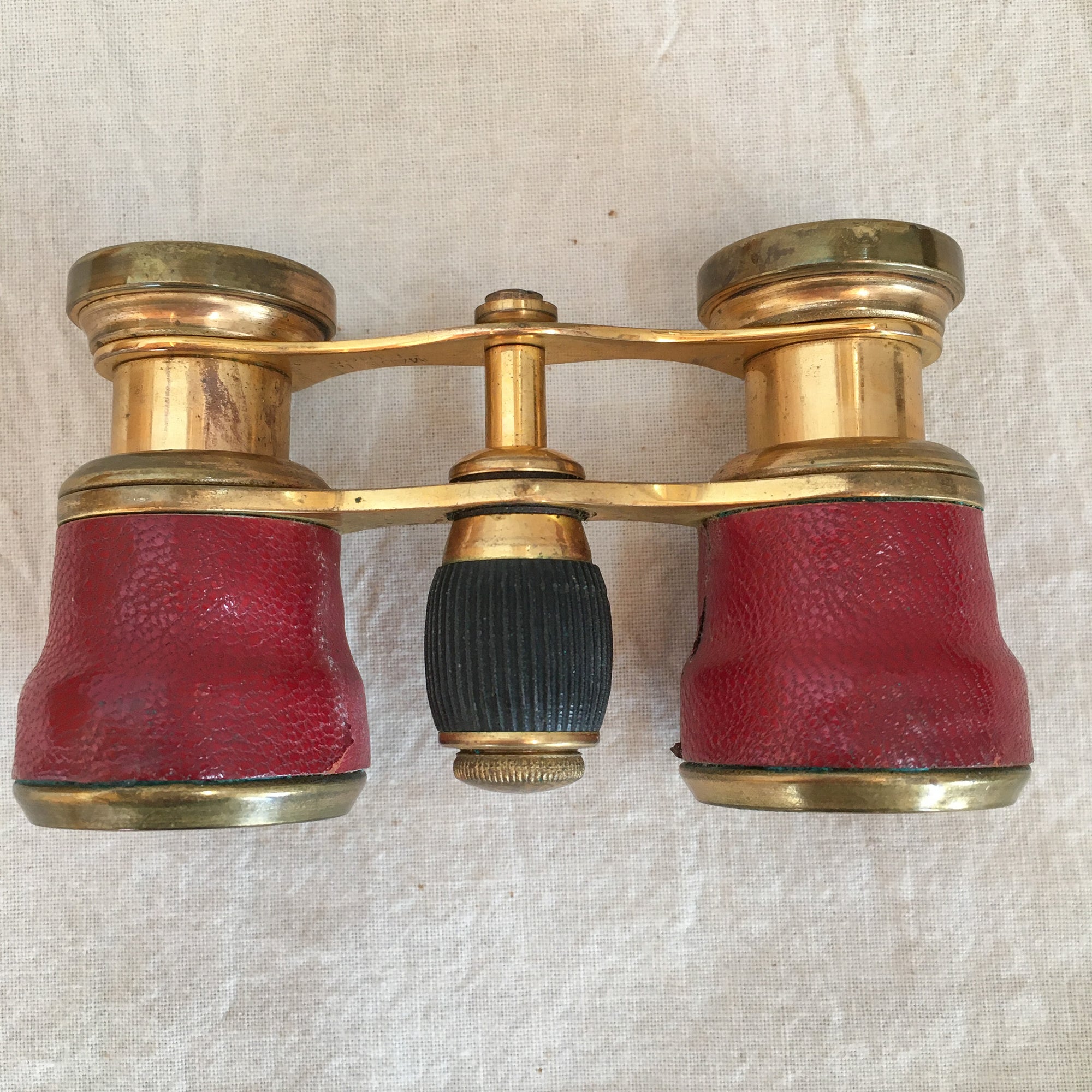 Early 20th Century Birks French Opera Glasses with Leather Case