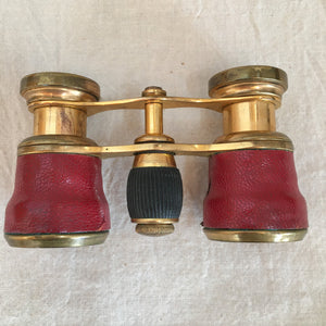 Early 20th Century Birks French Opera Glasses with Leather Case