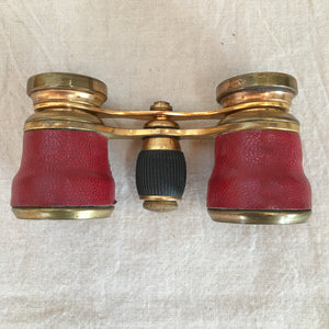 Early 20th Century Birks French Opera Glasses with Leather Case