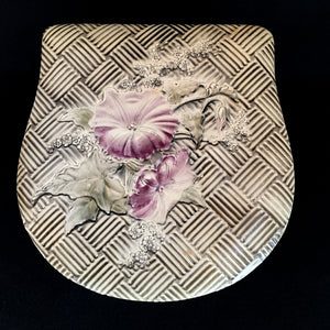 Early 1900s Celluloid Cuff and Collar Box, Satin Interior