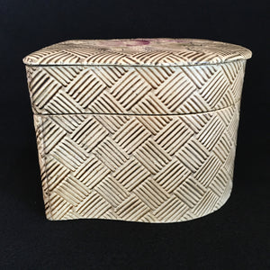 Early 1900s Celluloid Cuff and Collar Box, Satin Interior