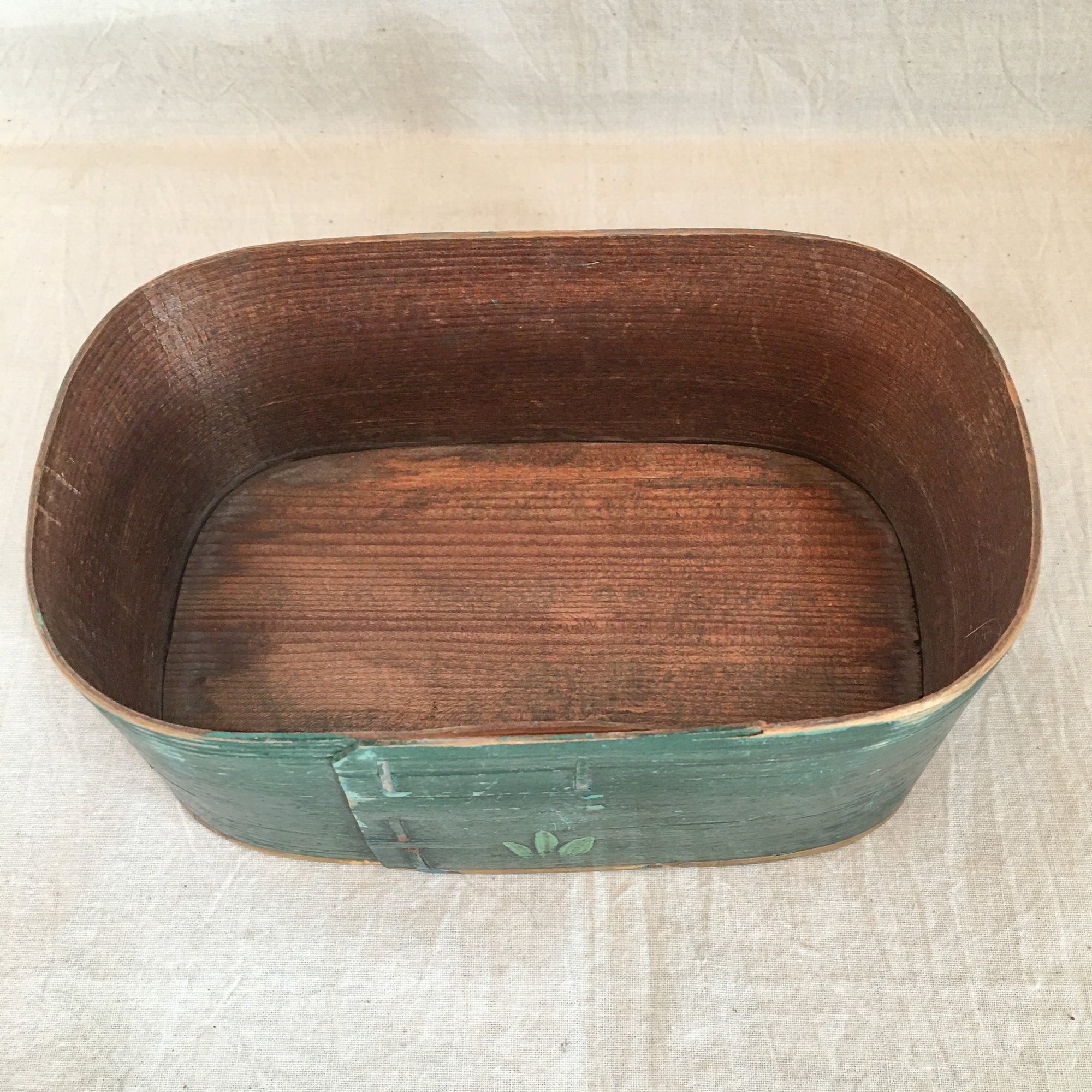 Early 1900s Hand-Painted Bentwood Box