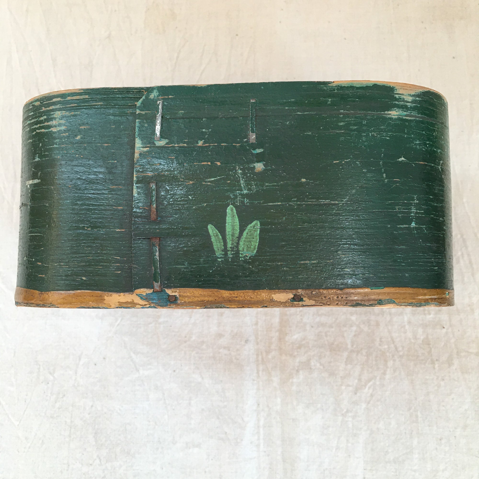 Early 1900s Hand-Painted Bentwood Box