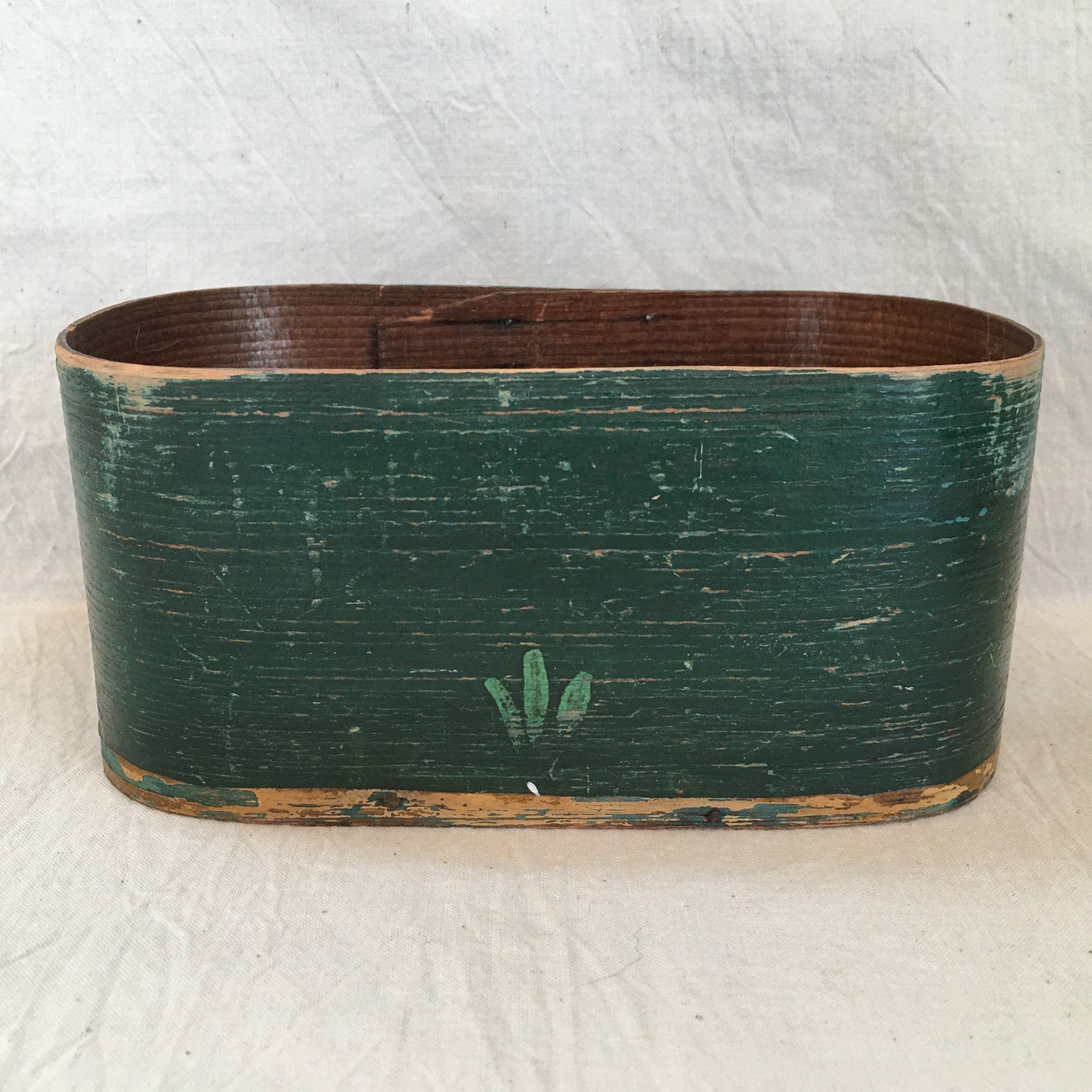 Early 1900s Hand-Painted Bentwood Box