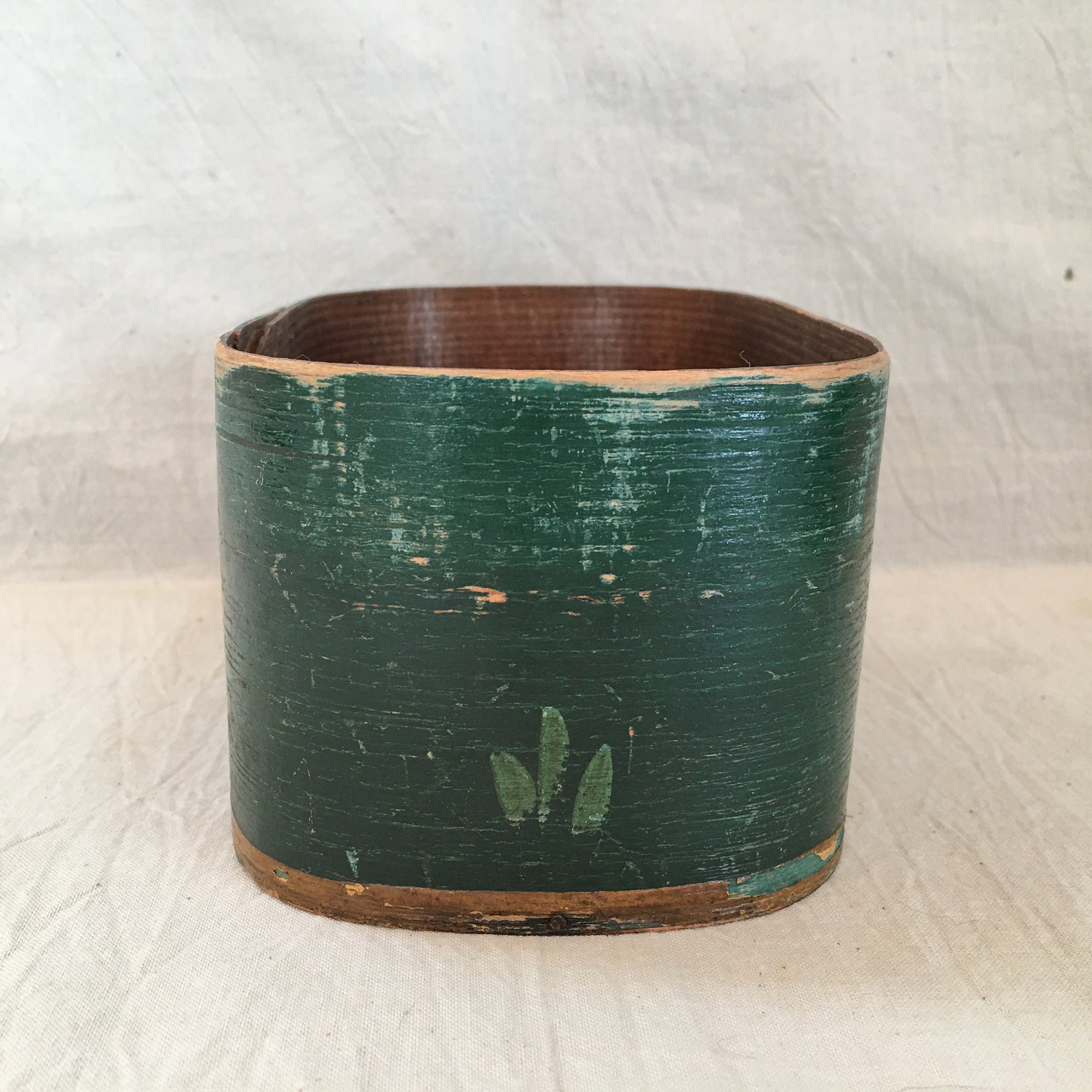 Early 1900s Hand-Painted Bentwood Box