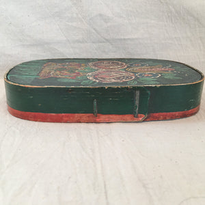 Early 1900s Hand-Painted Bentwood Box