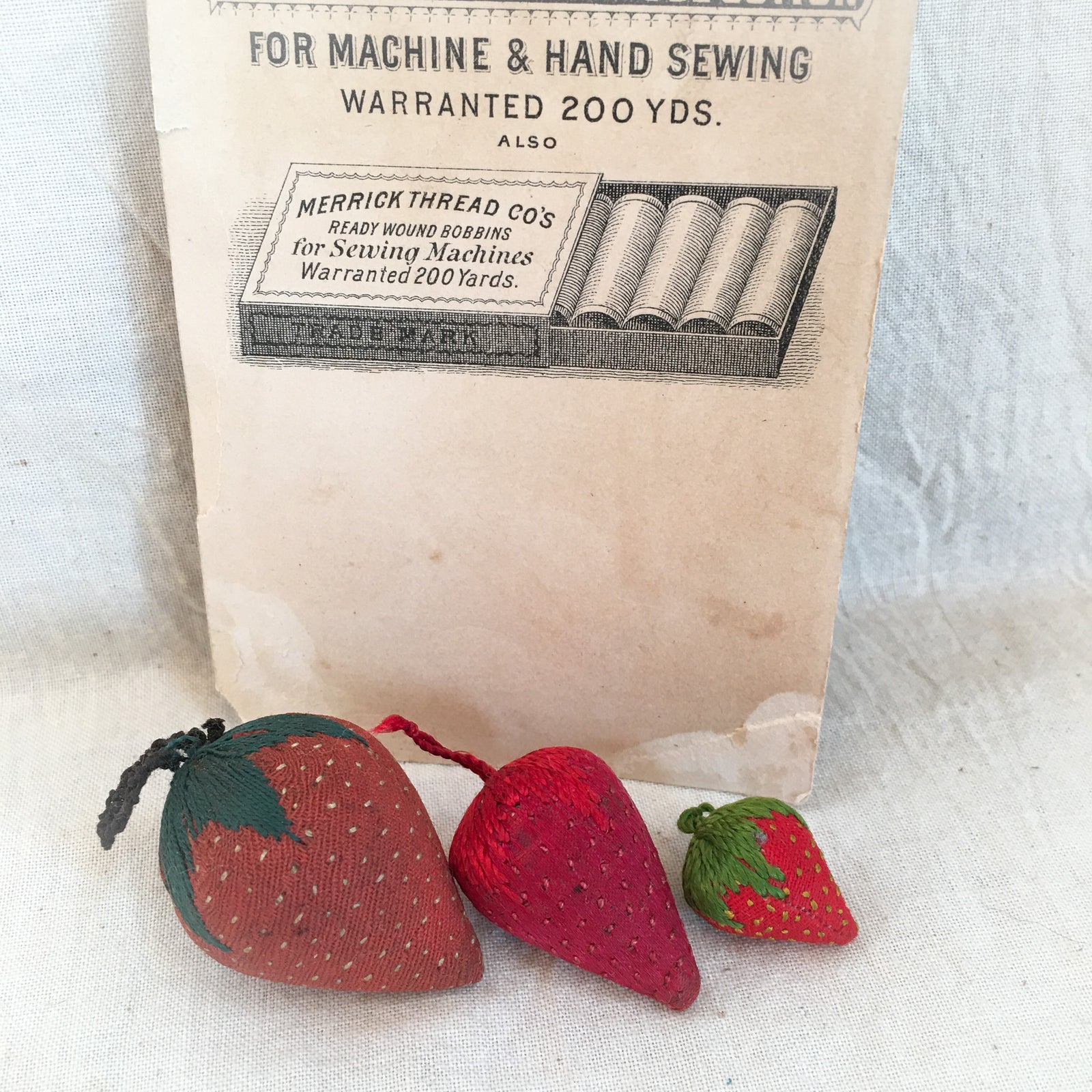 Late 19th to Early 20th Century Antique Strawberry Emery Set