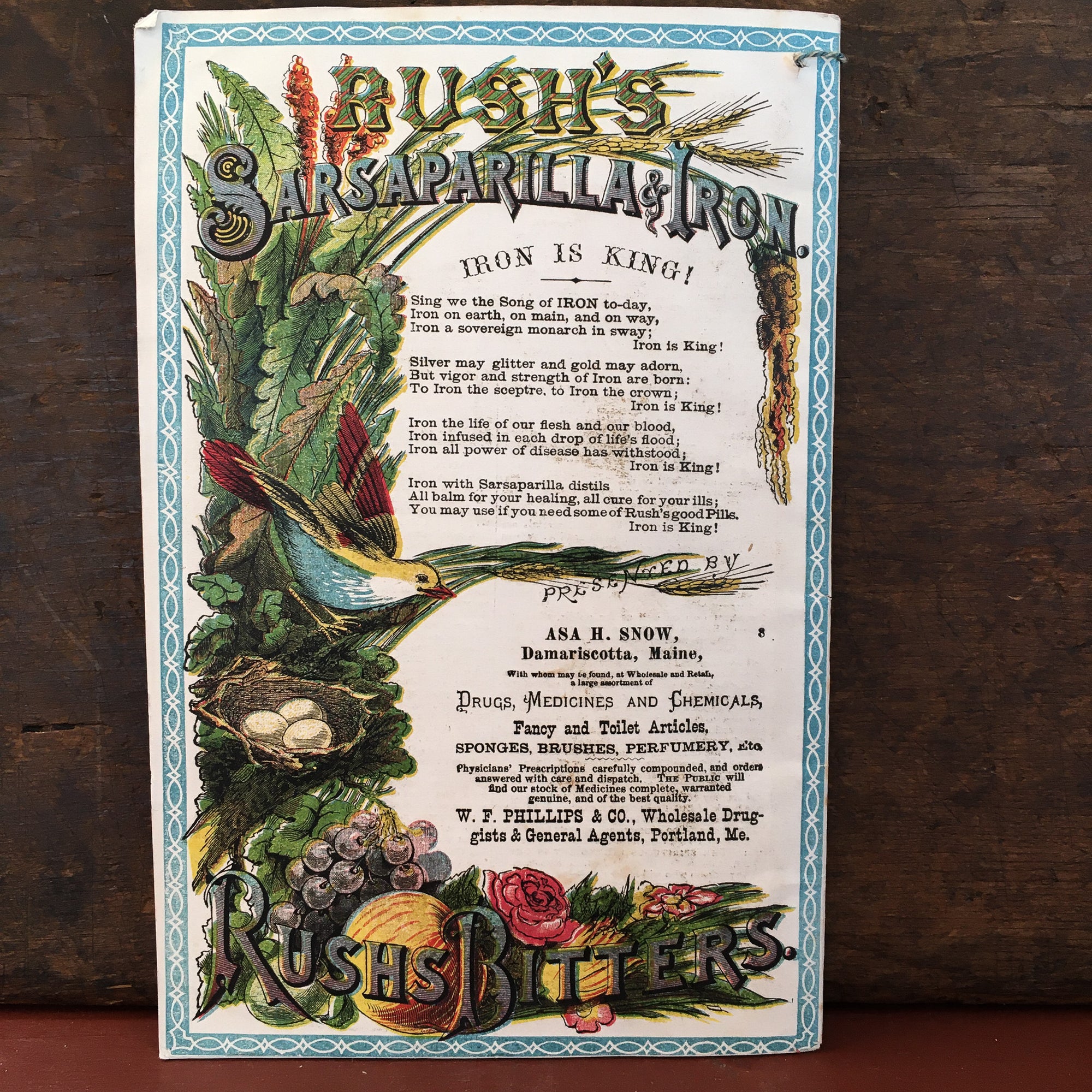 1874 Rush’s Almanac & Guide to Health, Medical Advertising Booklet