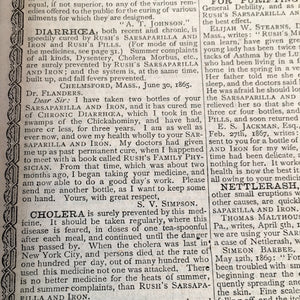 1874 Rush’s Almanac & Guide to Health, Medical Advertising Booklet