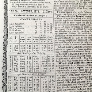 1874 Rush’s Almanac & Guide to Health, Medical Advertising Booklet