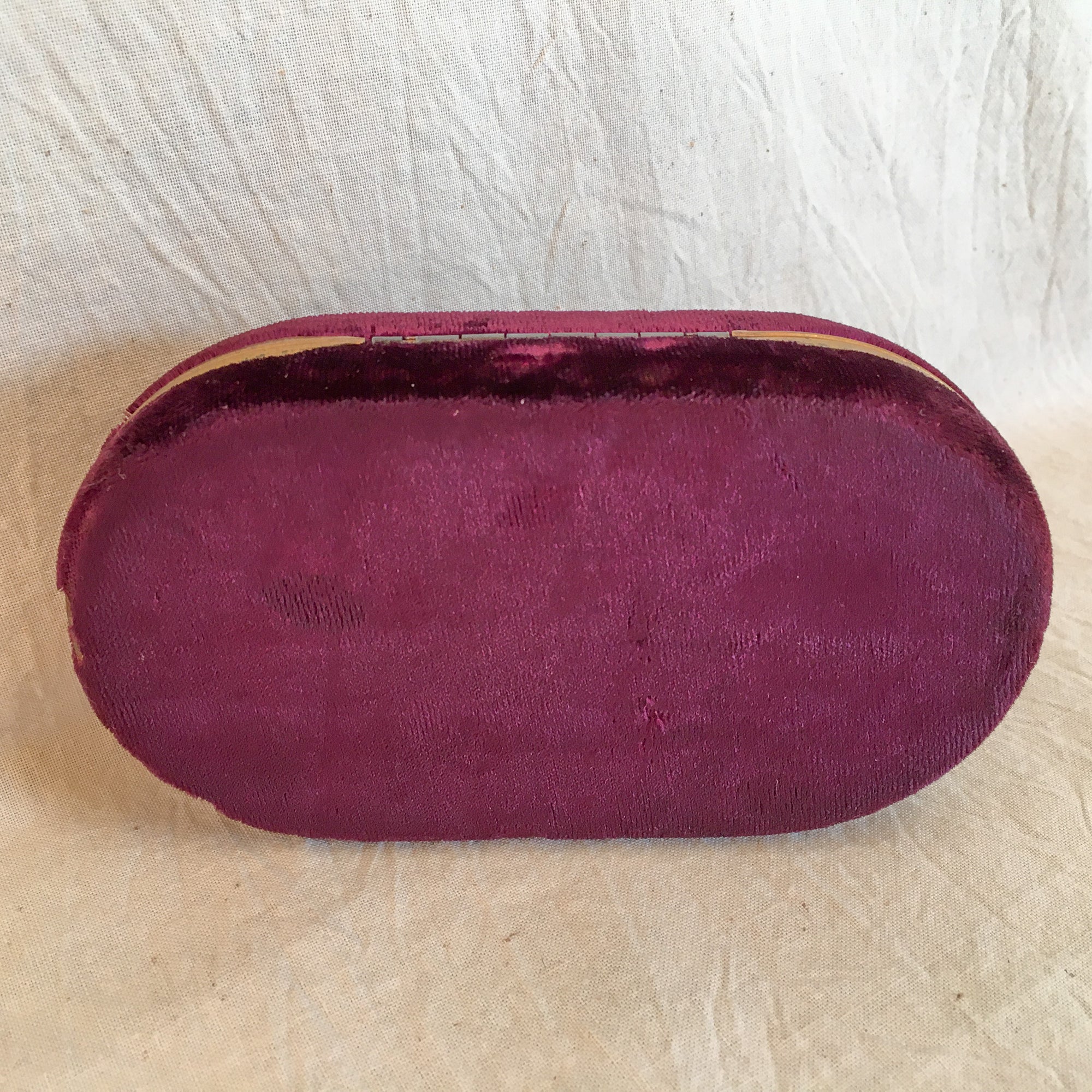 Mid-Century Airline Promotional Benrus Velvet and Satin Watch Box