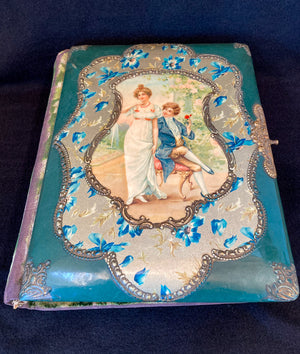 1890’s – 1910’s Celluloid and Velvet Photo Album with Photos