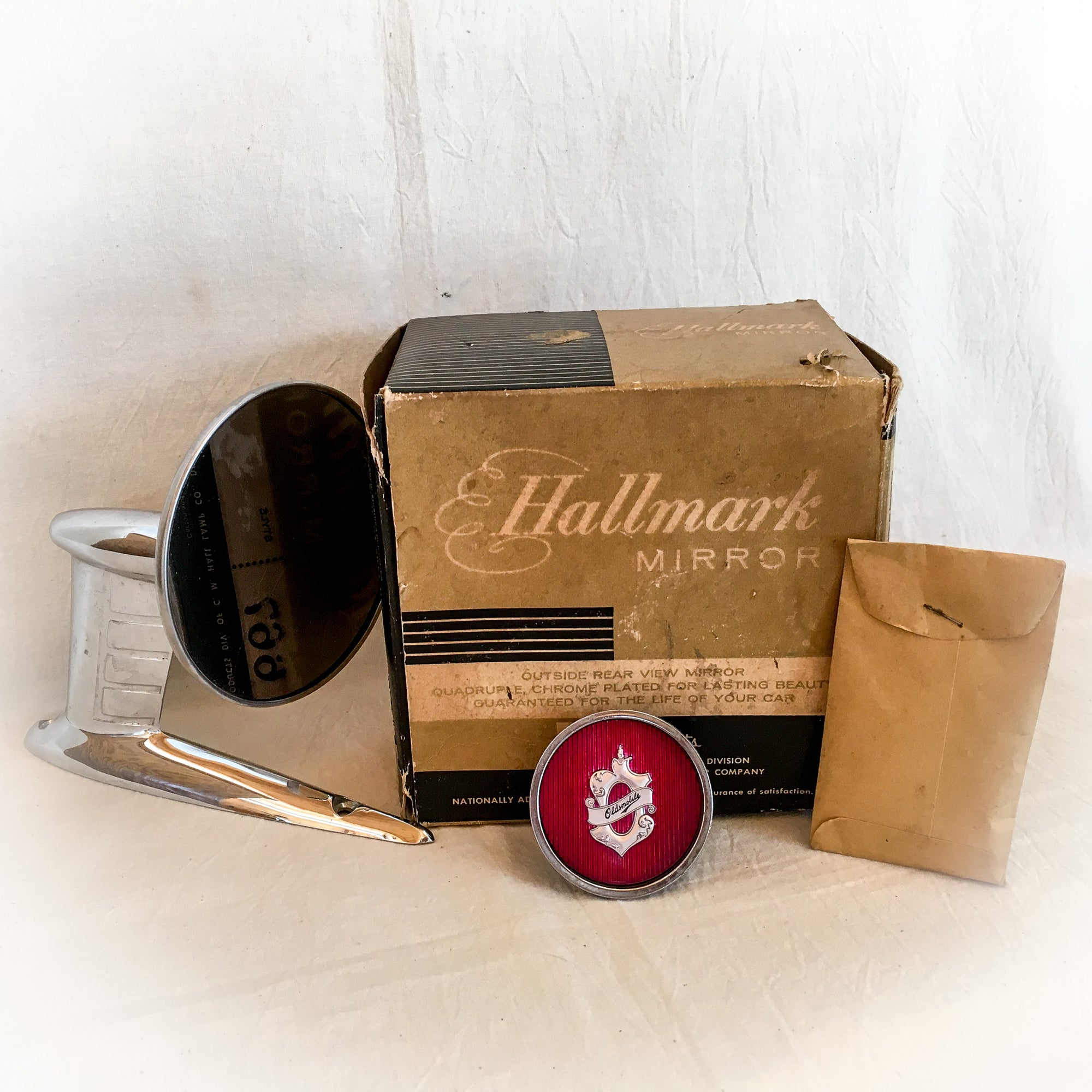 1950s Hallmark Rearview Mirror and Oldsmobile Reflector