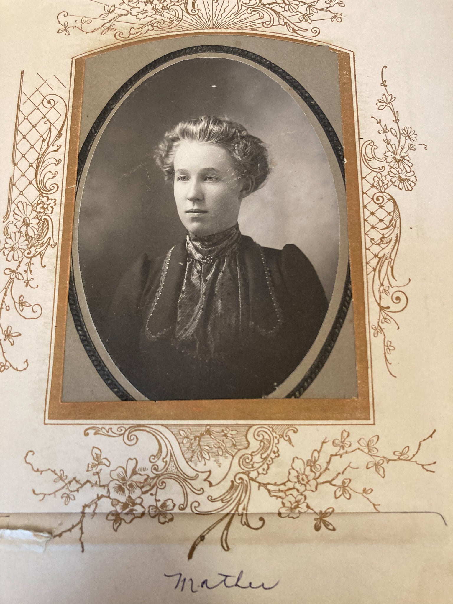 1890’s – 1910’s Celluloid and Velvet Photo Album with Photos