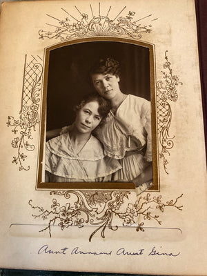1890’s – 1910’s Celluloid and Velvet Photo Album with Photos