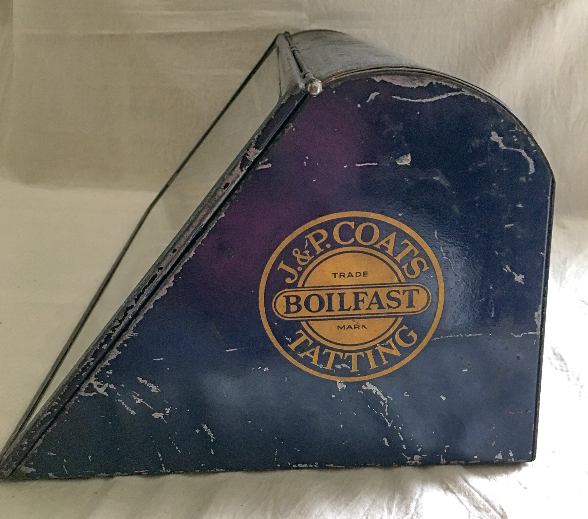 Early 1900's J. & P. Coats Boilfast Tatting Thread Display Cabinet with Silk, Cotton Thread