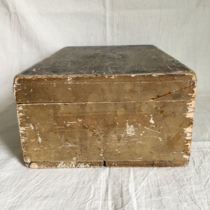 1800s Hand-Painted Wooden Keepsake Box – Dovetailed with Inscription "Sophronia"