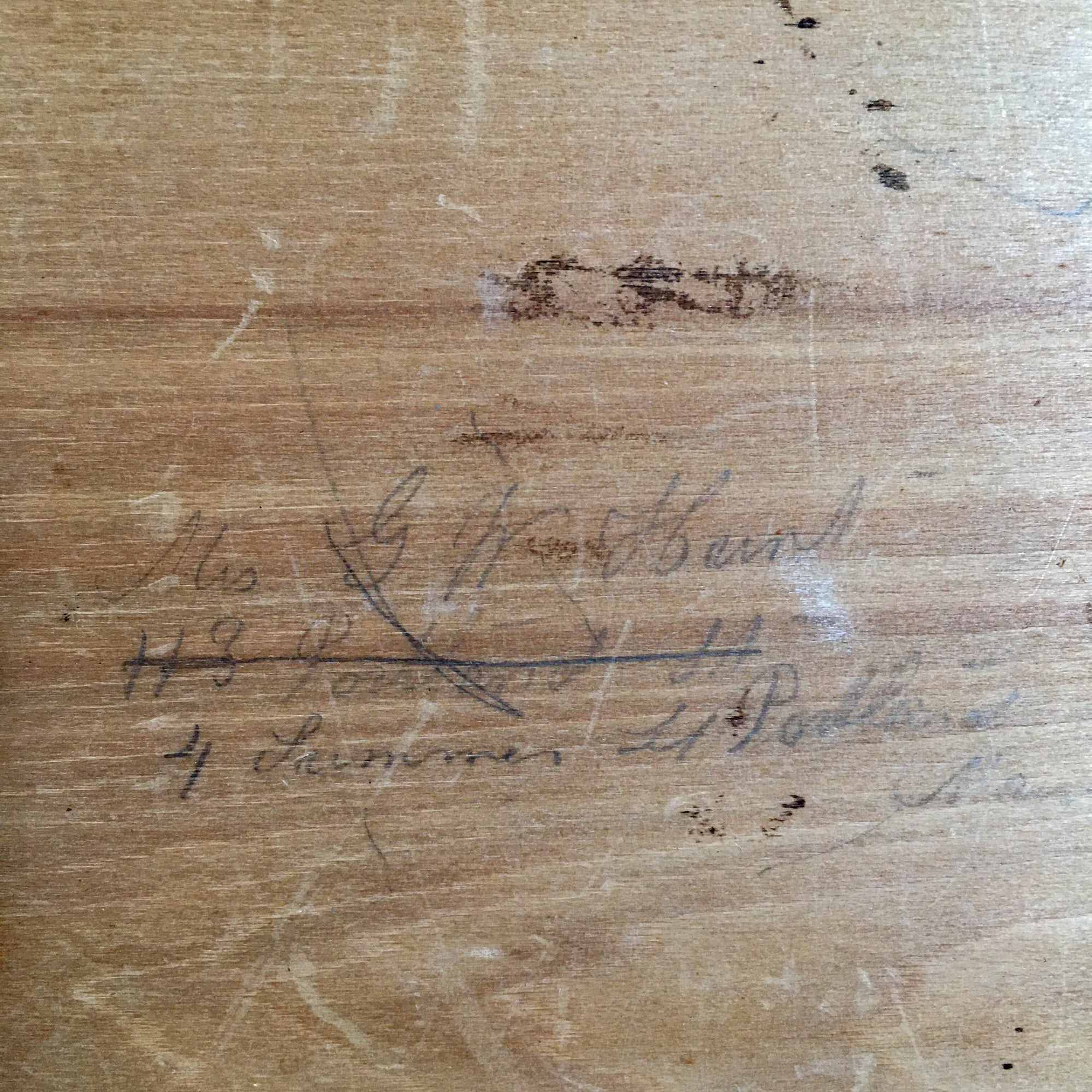 1800s Hand-Painted Wooden Keepsake Box – Dovetailed with Inscription "Sophronia"