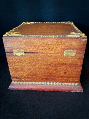 Victorian Era Collar Box with New Old Stock Cuffs and Collars