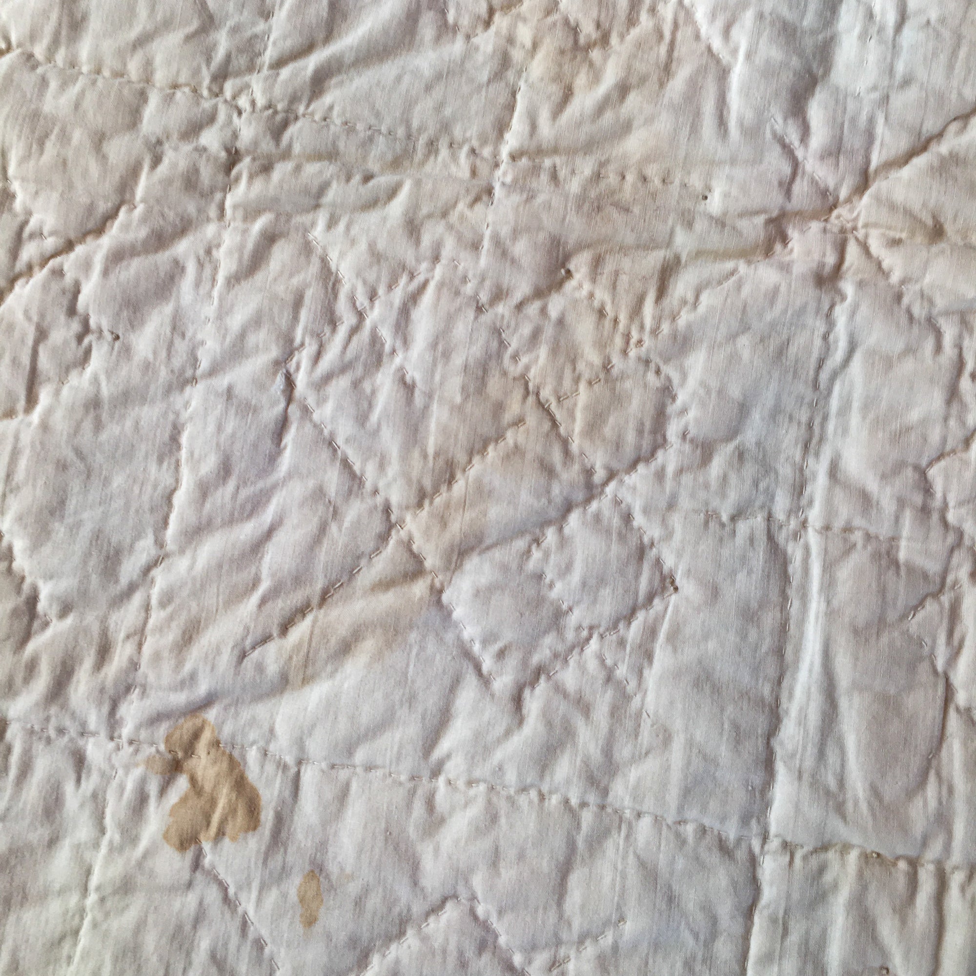 1930's - 1940's Hand-Stitched Quilt, Bear Paw Pattern