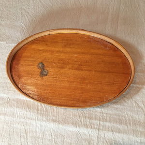 1930's - 1940's Shaker Sewing Carrier – Floral Appliqué Lid, Silk Lined