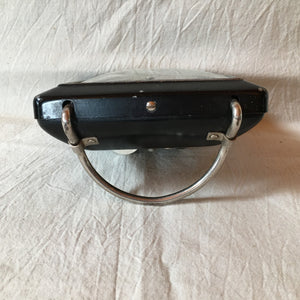 Mid-Century Westclox Alarm Clock – Black Metal Case, Radium Dial, Works Very Well!