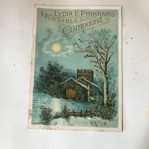 Scrapbook Album, Victorian Era, 69 Pages of Lithograph Trade Cards, Calling Cards, Advertising Cards, Sewing, Quack Medicine, Trains, New England