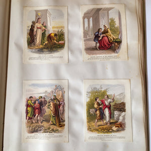 Scrapbook Album, Victorian Era, 69 Pages of Lithograph Trade Cards, Calling Cards, Advertising Cards, Sewing, Quack Medicine, Trains, New England