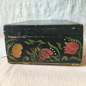 Vintage Hand Painted Wooden “Mother” Sewing/Keepsake Box