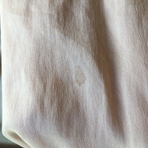 1940s Silk Nightgown Slip with Lace Trim – Best & Co. Peach Lingerie – Vintage Bias Cut Slip