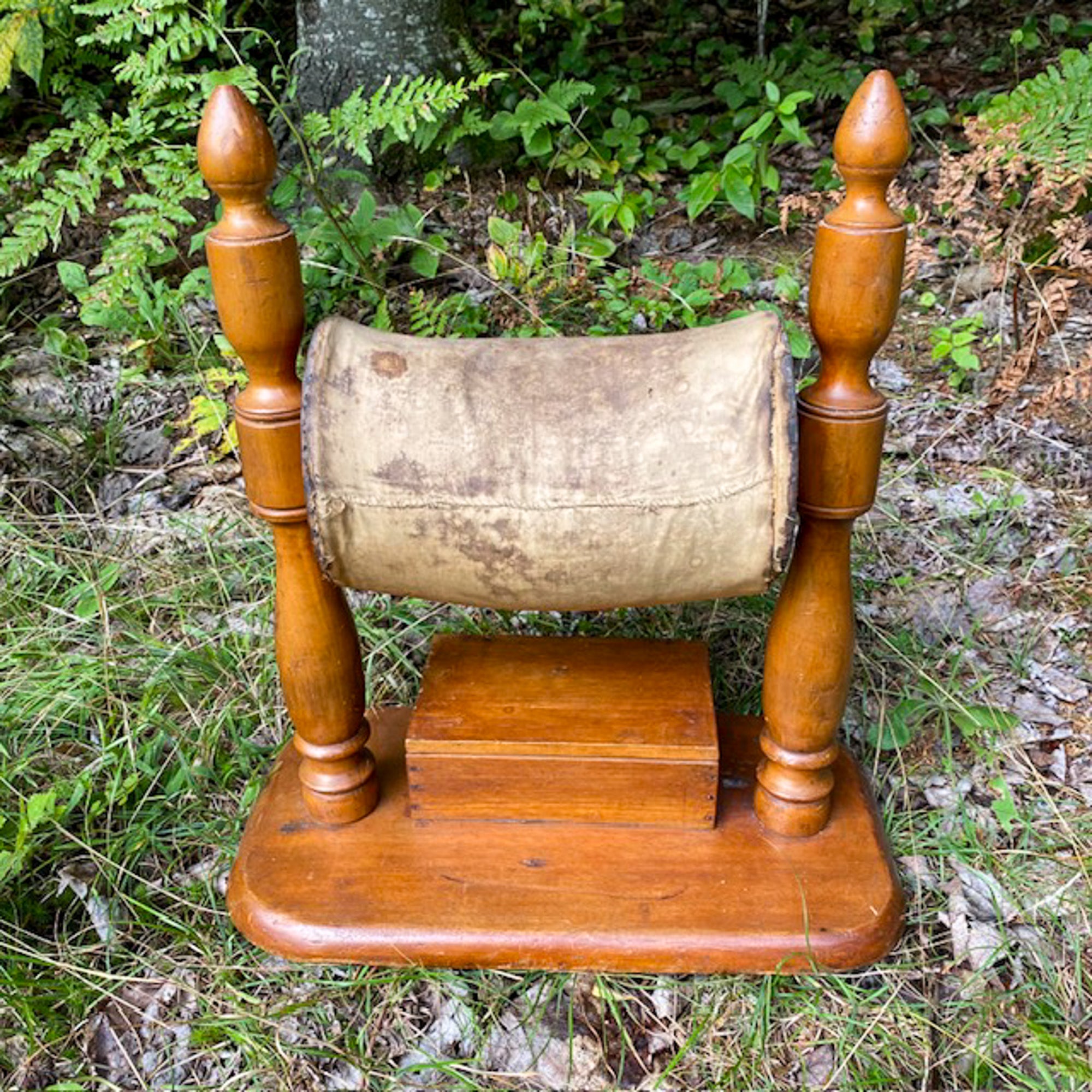 Antique Bobbin Lace Roller Pillow Stand, Ready for Repurposing!