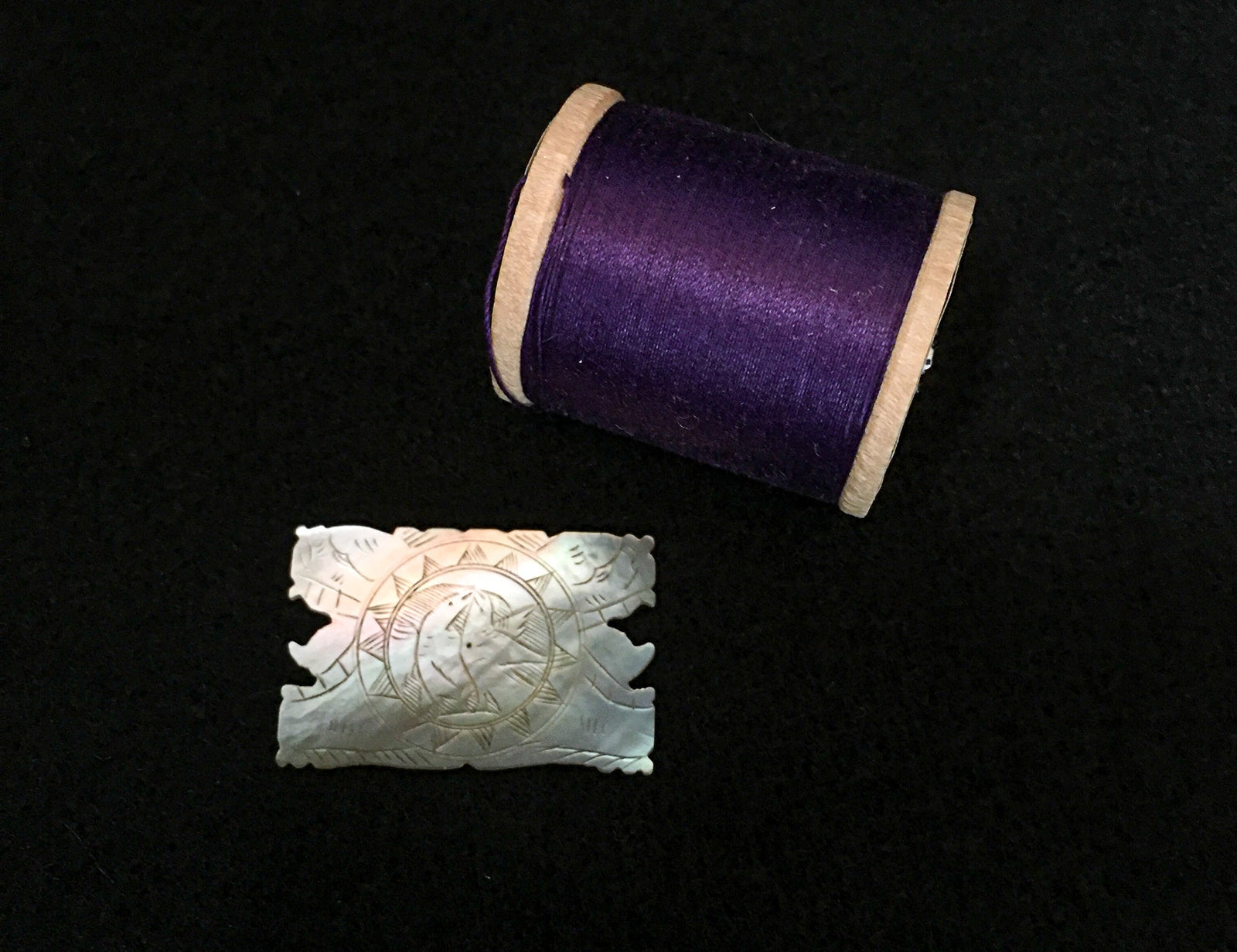 1800’s Mother of Pearl Thread Winder (#1)