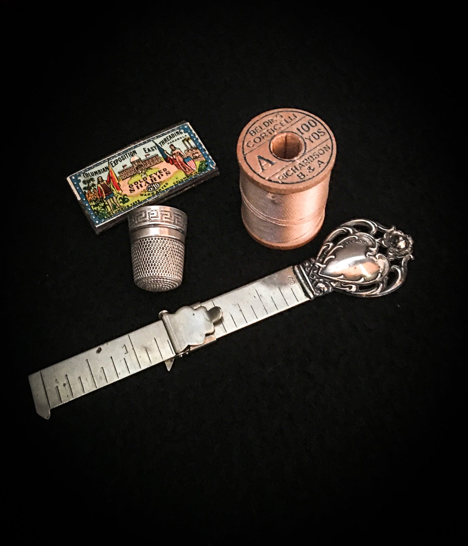 Early 1900’s Art Nouveau Sterling Silver Hem Gauge