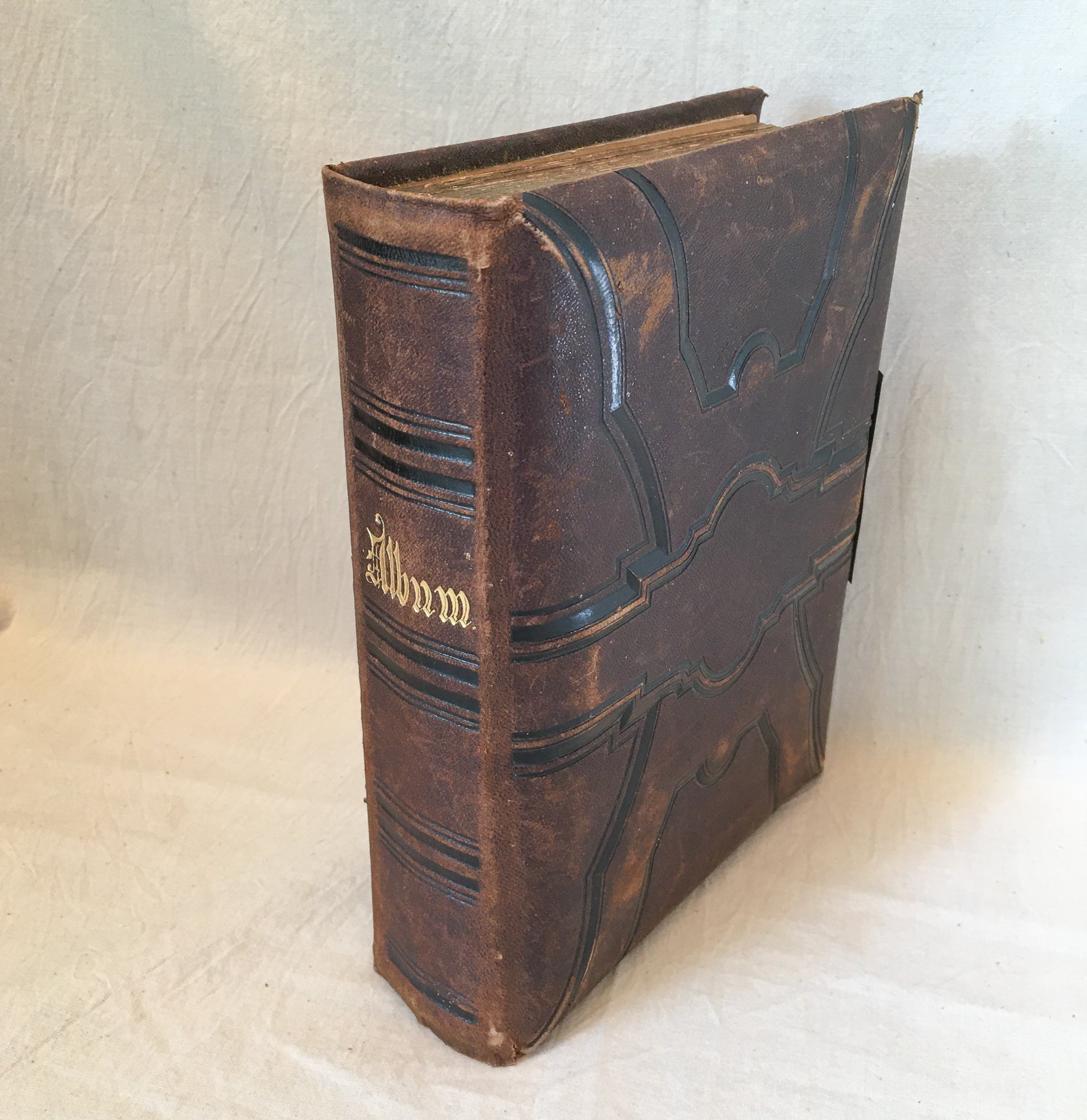 Late 1800’s – Early 1900’s Leather Photo Album with Photos