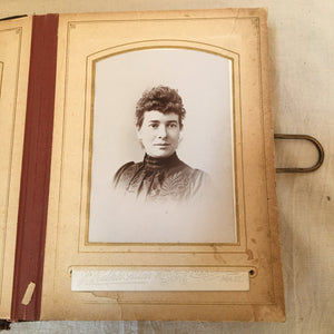 Late 1800’s – Early 1900’s Leather Photo Album with Photos