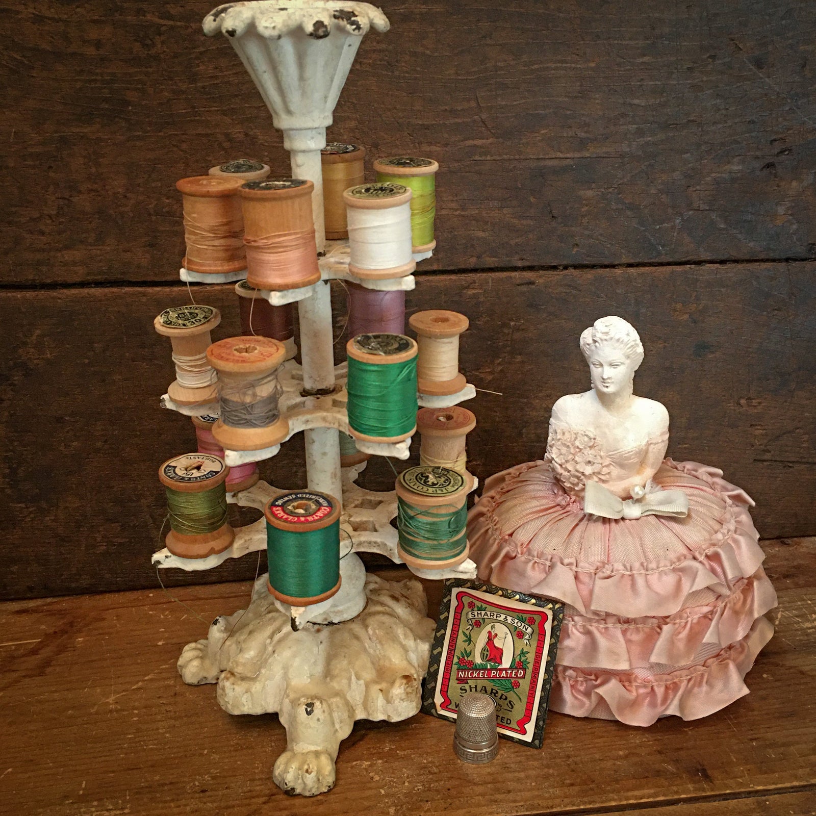 Early 1900’s Cast Iron Spool Holder