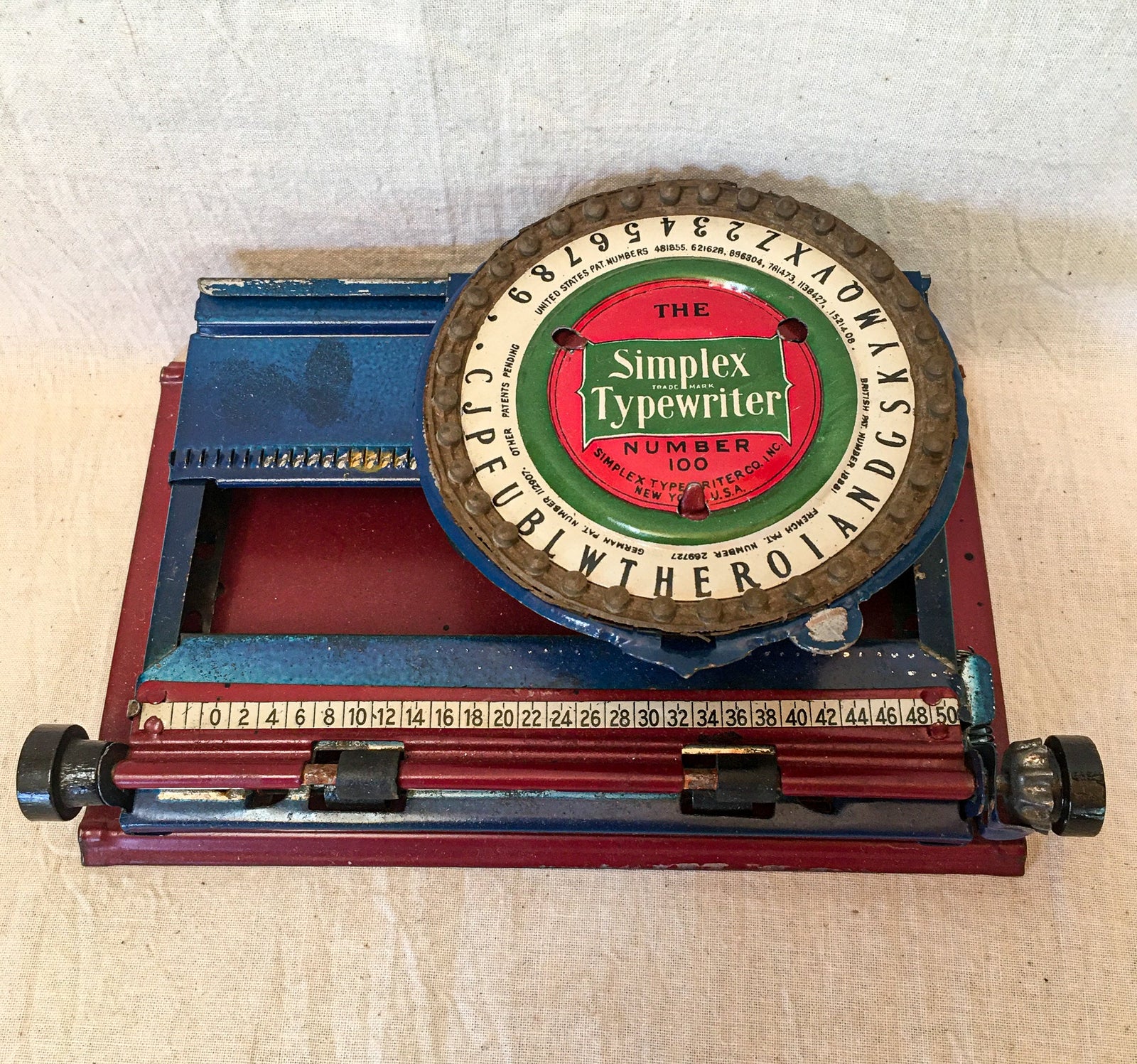 1924 Simplex Typewriter with Original Box and Instructions