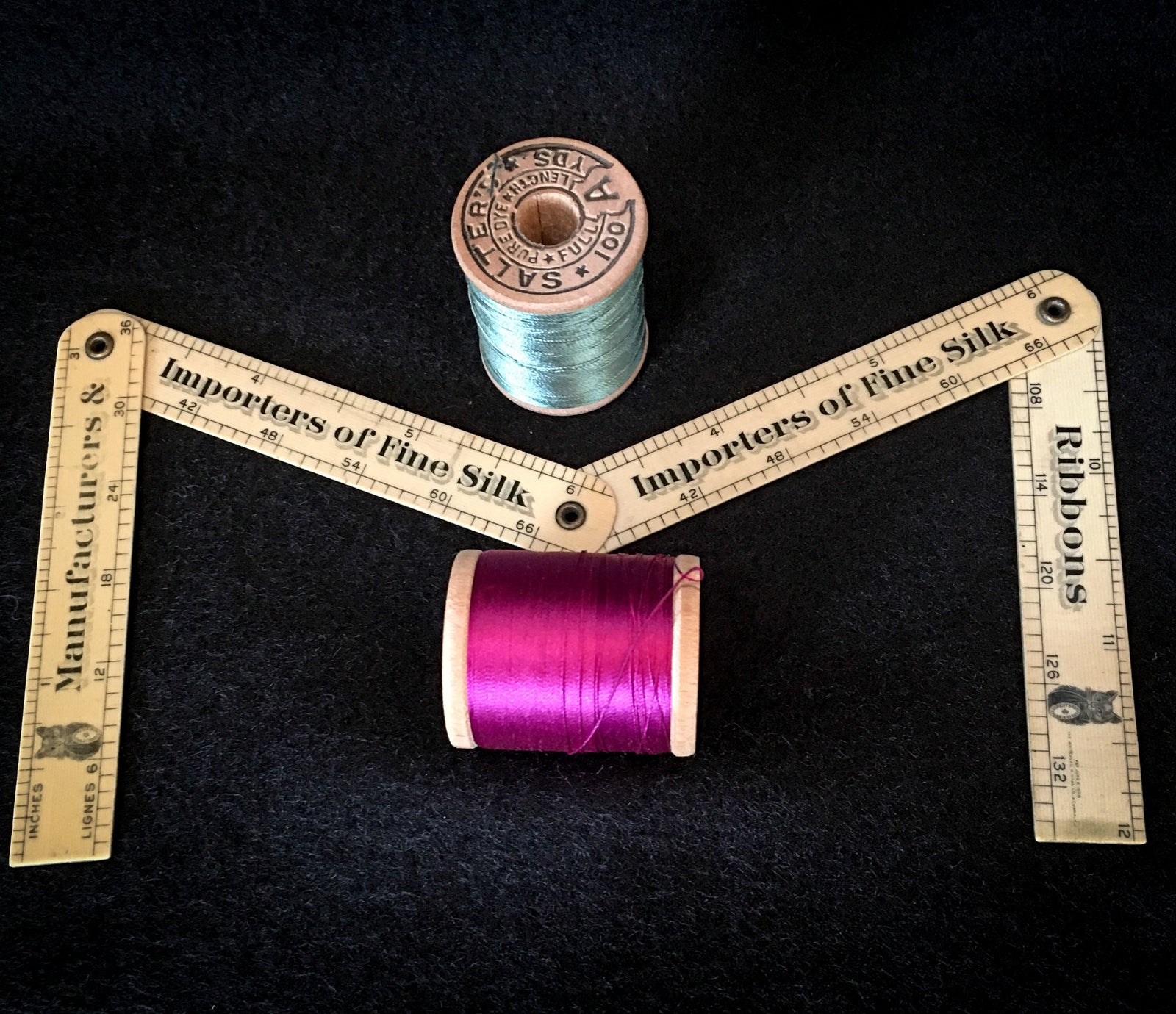 1905 Folding Tape Measure, Celluloid, Corbett Brothers Co. Fine Silk