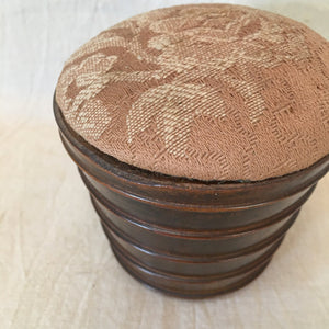 1920’s Wooden Spool Bucket with Pincushion Top