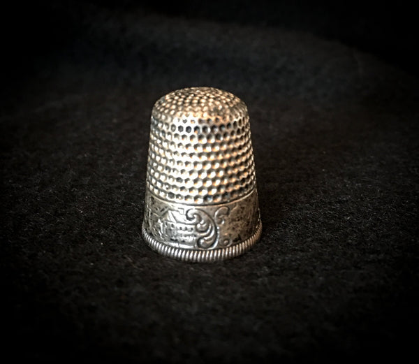 Waite Thresher Co., Sterling Silver Thimble with Lighthouse, Fishing V ...