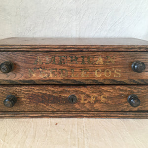 1910’s American Needle Co’s Needle Cabinet, Store Counter Display