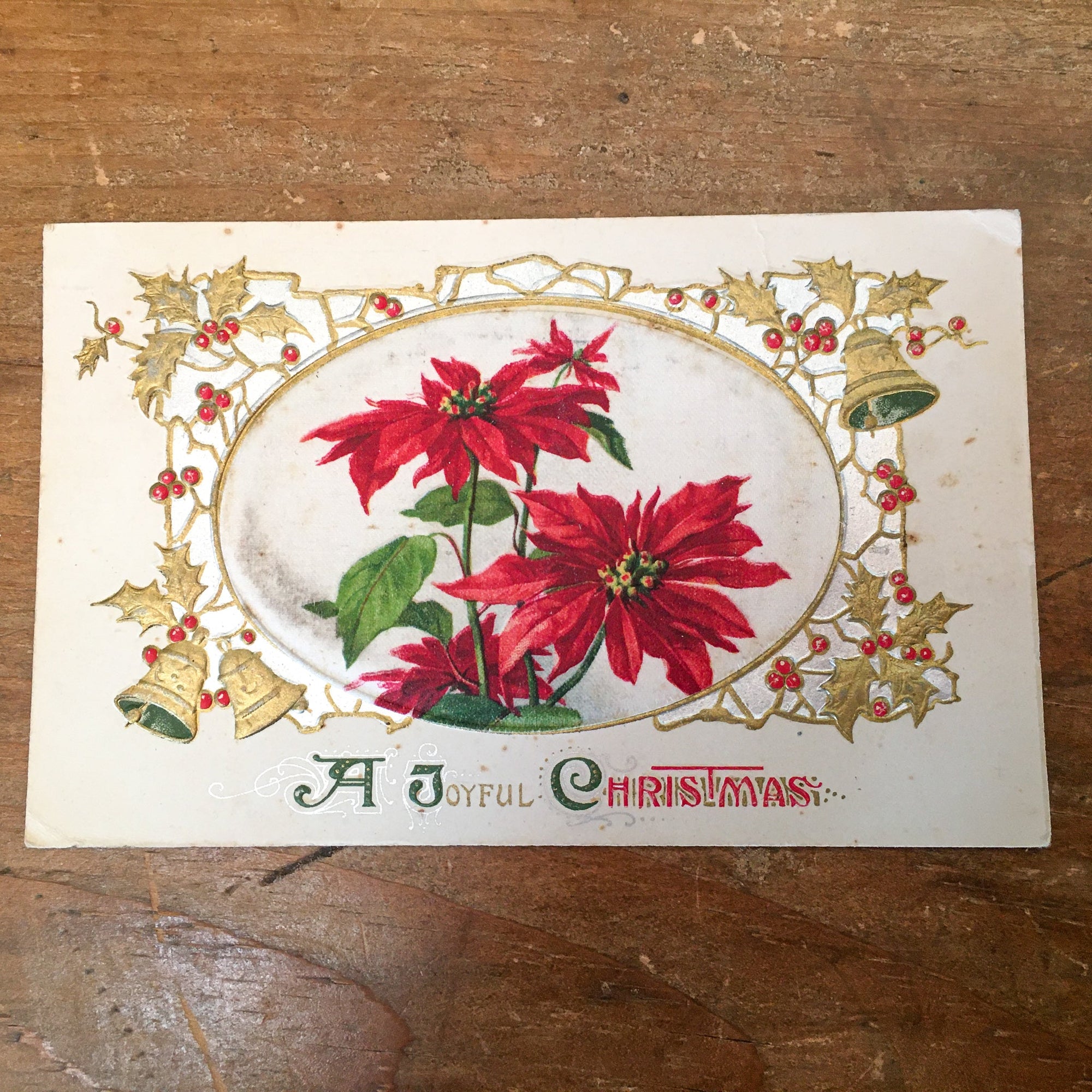 Lady’s Porcelain Shoe and 1912 Christmas Postcard