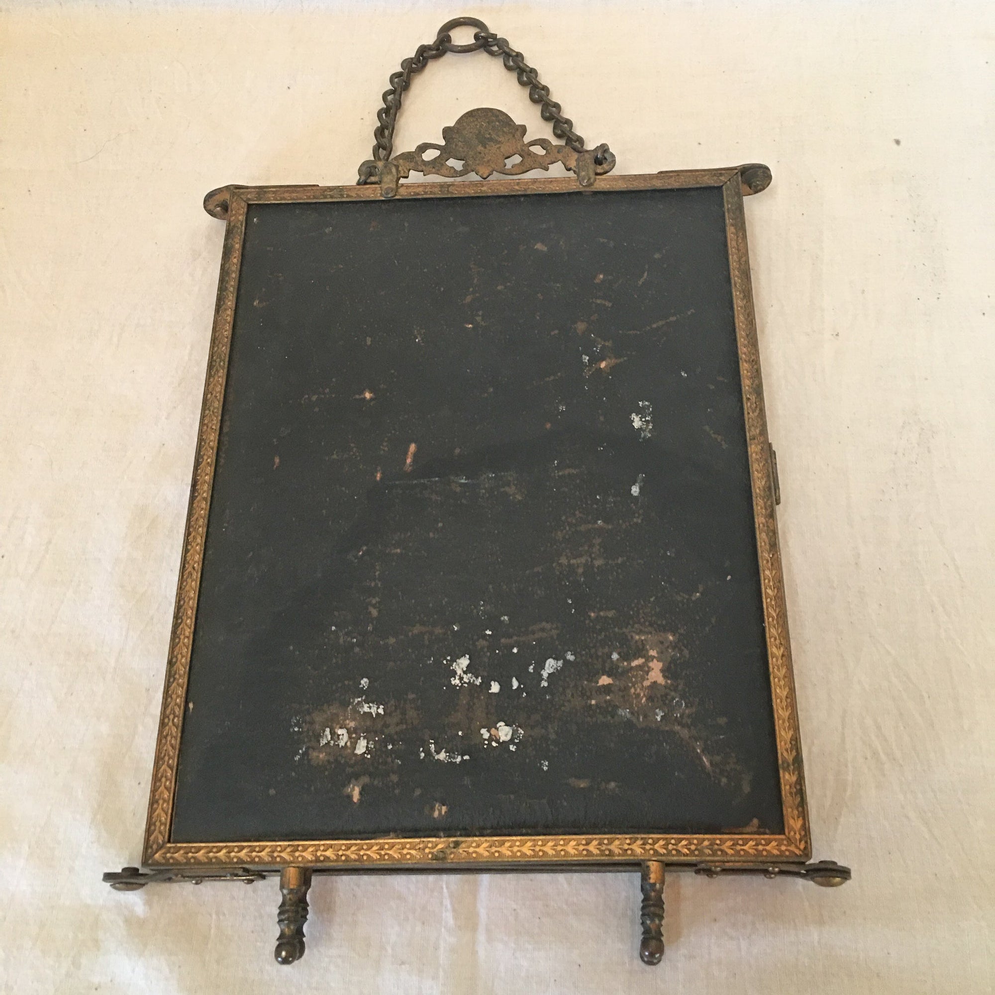 1910’s Tri Fold Celluloid and Brass Picture Frame/Mirror Frame