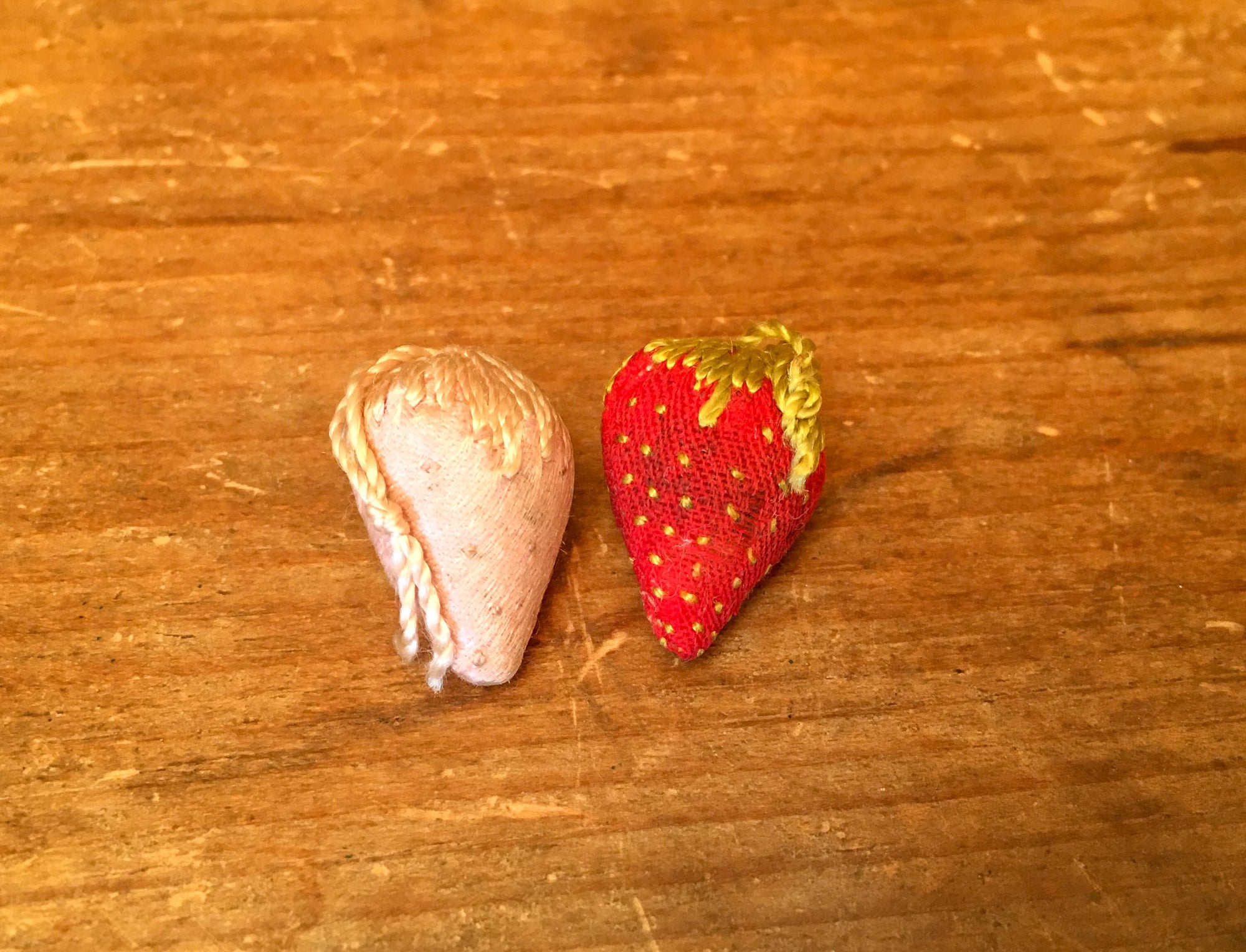 Set of 3 Antique Strawberry Emeries
