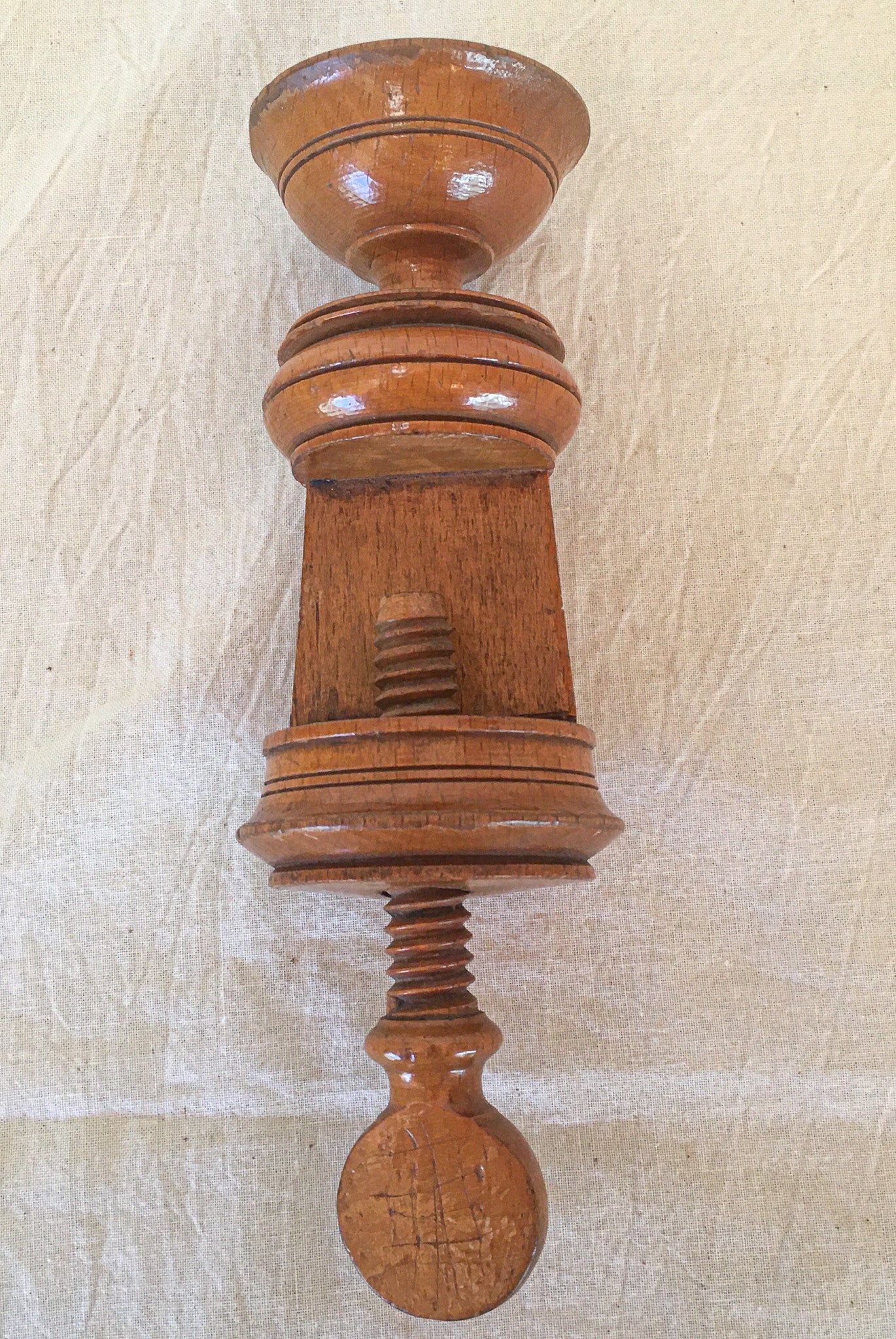 Antique Wooden Sewing Clamp