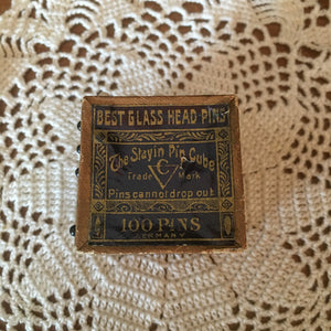 Early 1900’s Pin Cubes, Set of 2 and Celluloid Pin Disc